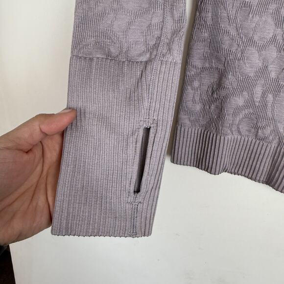 Lululemon Rest Less 1/2 Zip Pullover Sweater Purple Gray - 4 - Picture 3 of 9